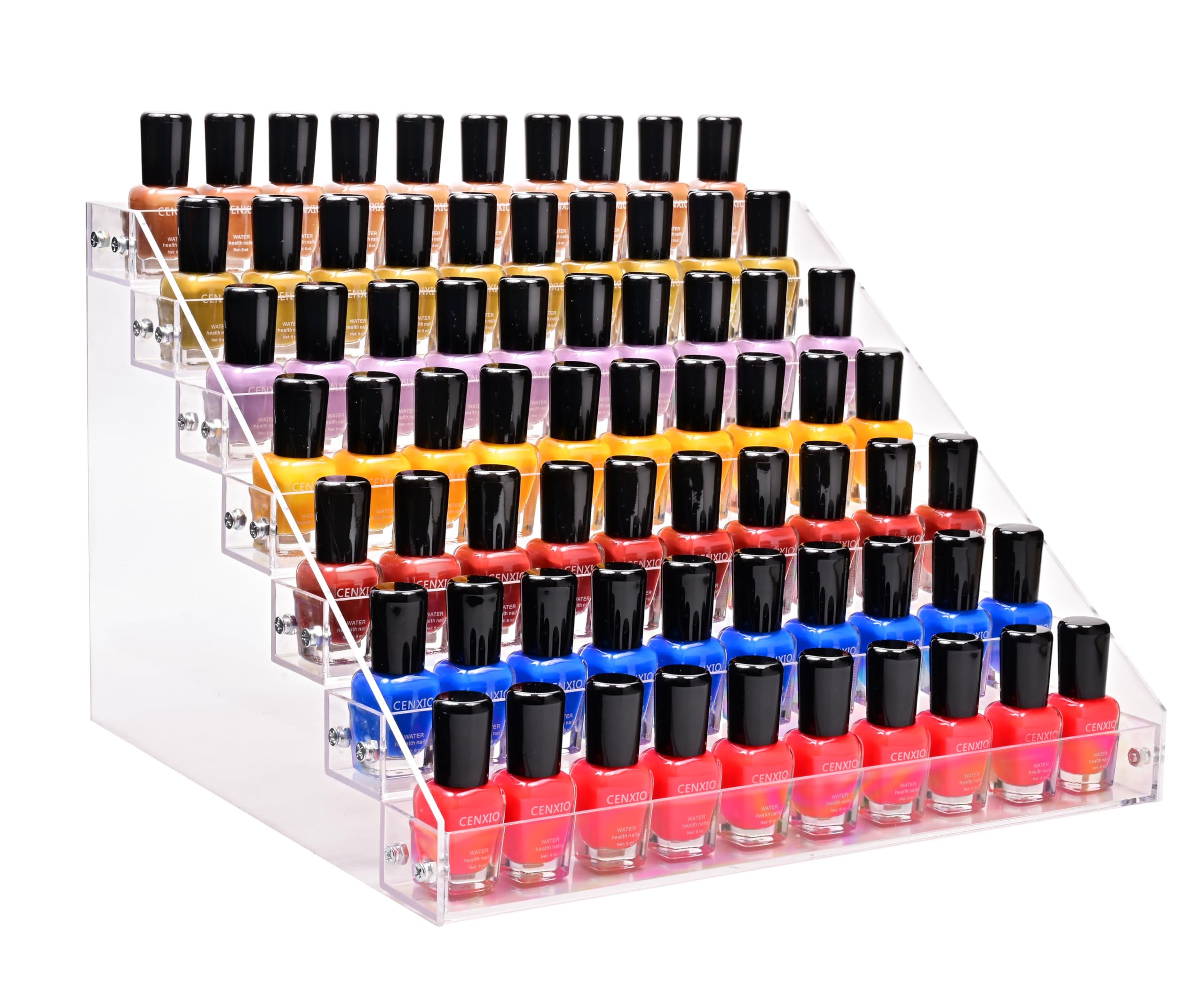 MAYCREATE® Organizer Rack Stand Holder Large Capacity Acrylic Clear 7 Layers for Nails Polish Essential Oil Lipstick and Sunglasses - Transparent MAYCREATE® Organizer Rack Stand Holder Large Capacity Acrylic Clear 7 Layers for Nails Polish Essential Oil Lipstick and Sunglasses - Transparent